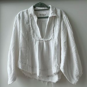 We the Free people, white cotton blouse M
